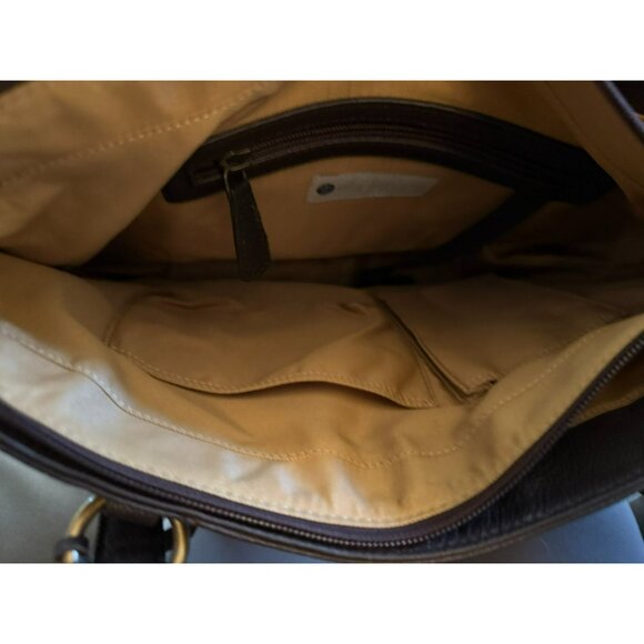 Ella Simone Weston Leather Tote Bag Black Everyday Large 17" X 11" - Picture 6 of 11